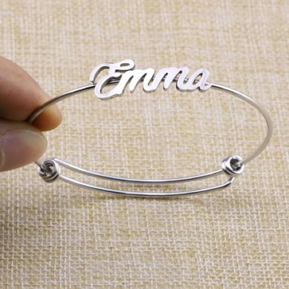 ✨EMMA SILVER ADJUSTABLE NAME BRACELET  *NWT* - Picture 2 of 3